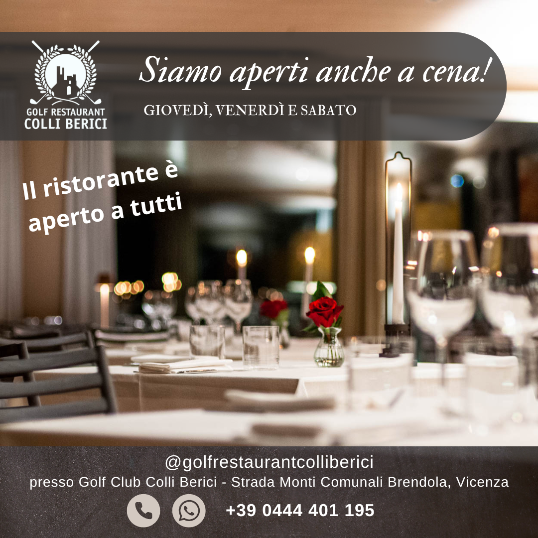 Siamo aperti anche a cena!